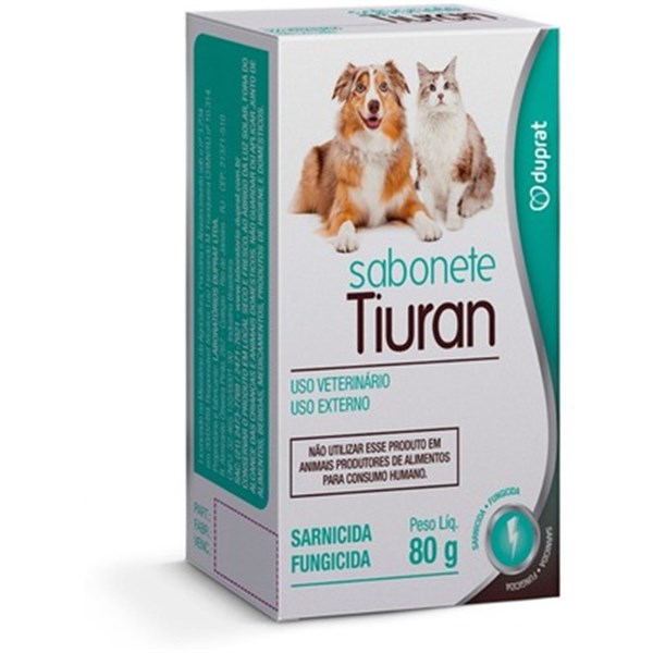 Tiuran Sabonete Duprat para Cães e Gatos 80g