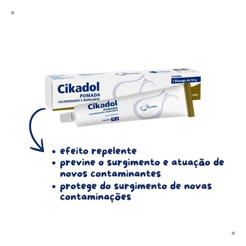 Cikadol Pomada Cicatrizante E Repelente Syntec 50g