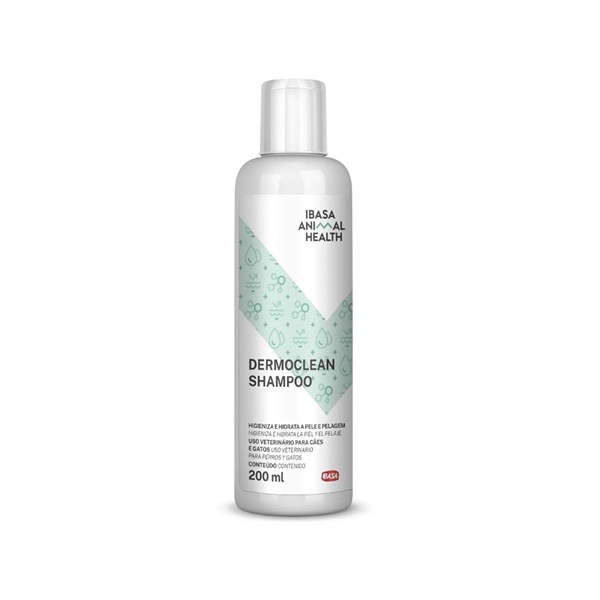 Shampoo Derrmoclean 200ml para Cães e Gatos Ibasa