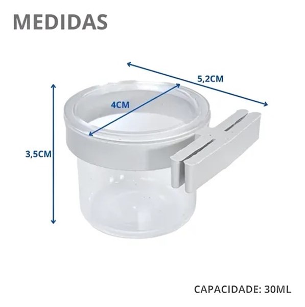 Porta Vitamina Cristal Tamanho Médio