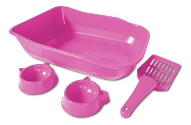 Kit Higienico Gatos Bandeja 4 Peças Durapets