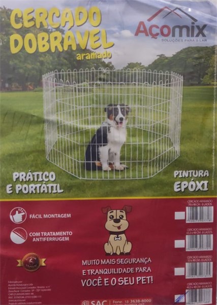 Cercado Aramado Epoxi Branco 40,5x48 8 Lados