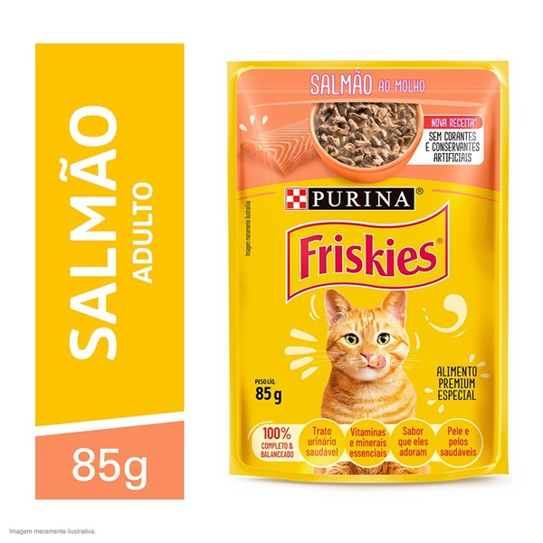 Sachê Friskies Salmão ao Molho 85g
