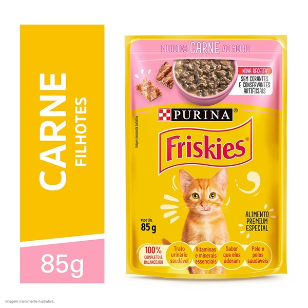 Sachê Friskies Filhote Carne ao Molho 85g