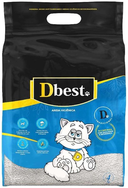 Areia Higiênica Dbest Tradicional 2kg