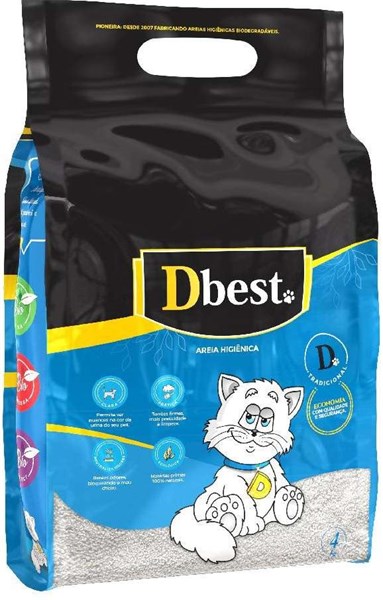 Areia Higiênica Dbest Tradicional 2kg