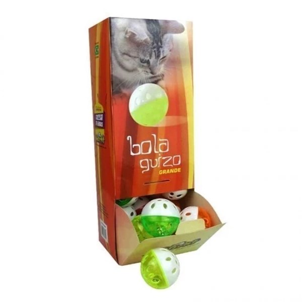 Brinquedo Bola com Guizo Plástica Grande para gatos