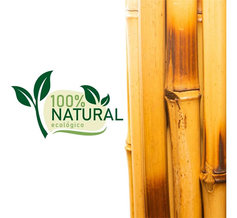 Vara Bambu Inteira 2.5m Ponta Fina para Pesca