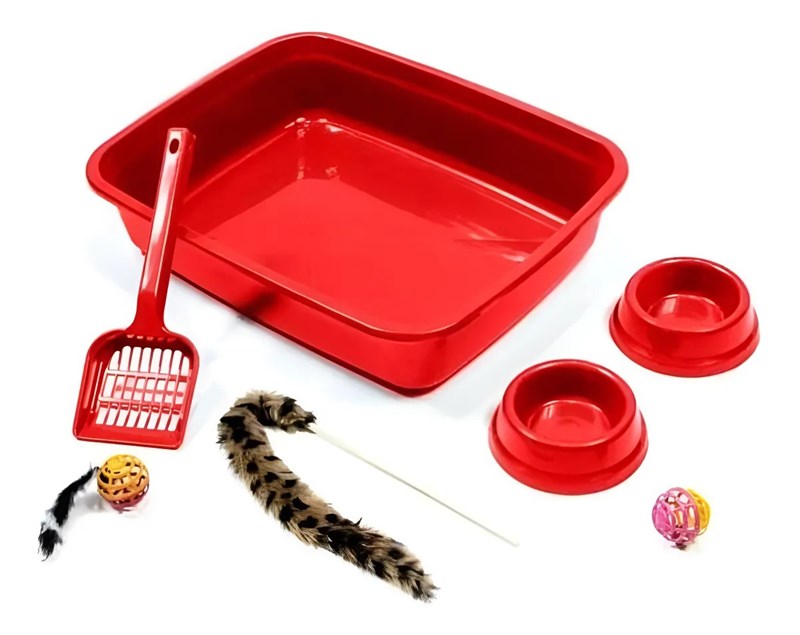 Kit Higiênico Bandeja para Gatos 7 Peças Prime Top