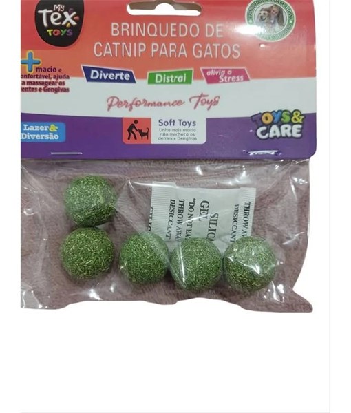 Brinquedo Bolinhas de Cat Nip Gatex para Gatos 5 unidades