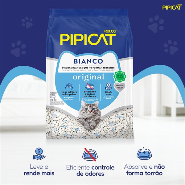 Areia Pipicat Bianco Original 1,8KG