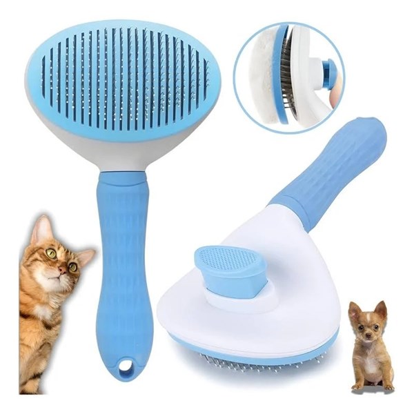Escova Super Premium Autolimpa Cães e Gatos 19cm