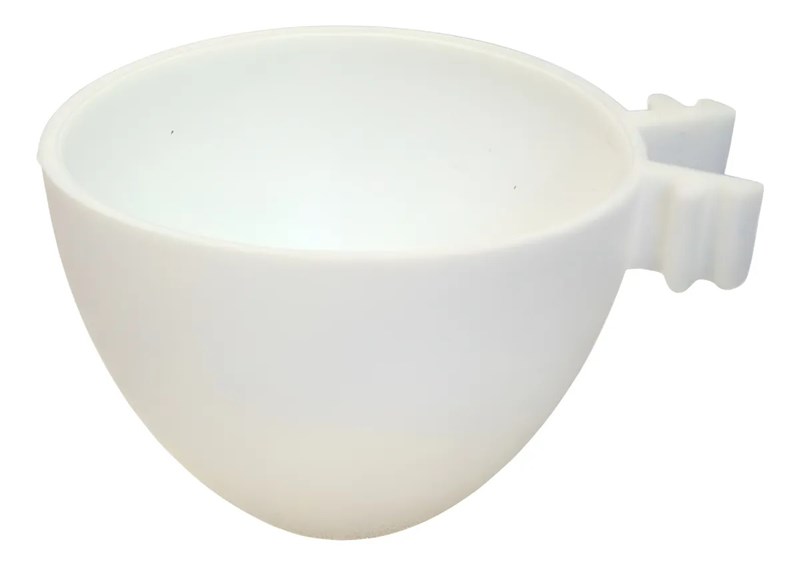 Porta Ovo Branco Para Gaiolas De Pássaros