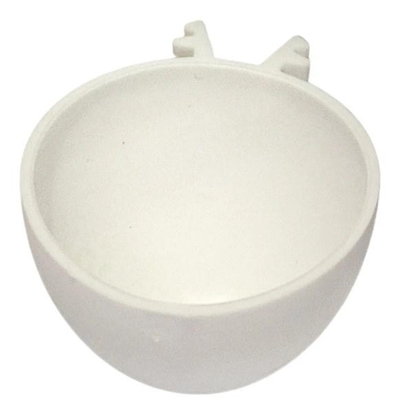 Porta Ovo Branco Para Gaiolas De Pássaros