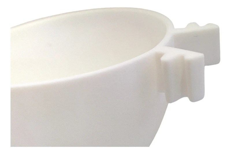 Porta Ovo Branco Para Gaiolas De Pássaros