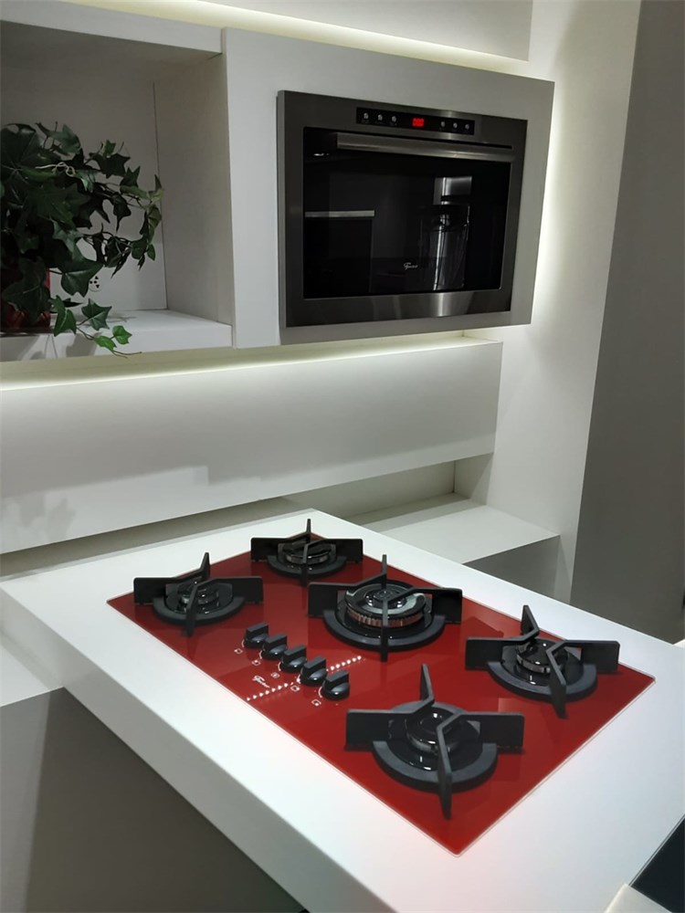 Fogão cooktop Fischer 5Q tc gás mesa vidro rouge 174315738 Lojas