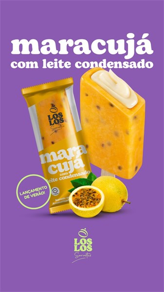 PALETA MARACUJÁ COM LEITE CONDENSADO 90G
