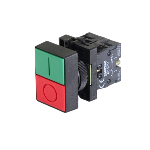 BOTAO PULSADOR DUPLO S/ LED NA+NF SOPRANO