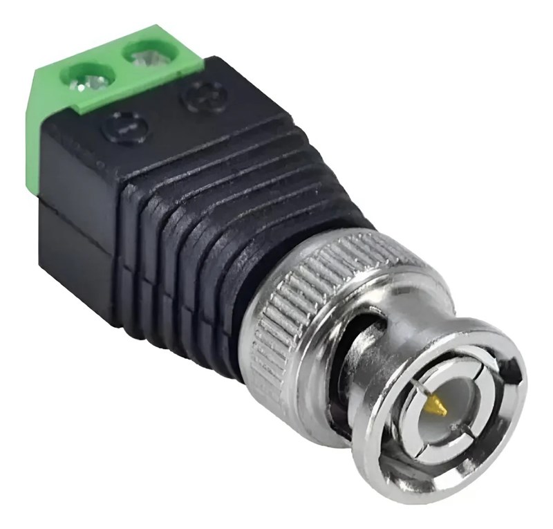 CONECTOR BNC MACHO COM BORNE