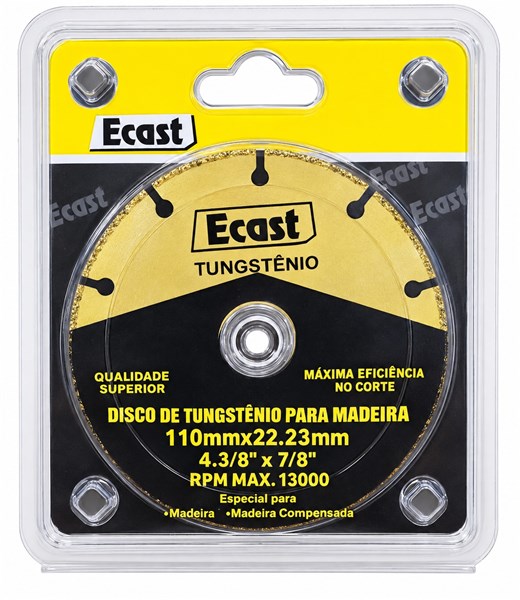 DISCO DE CORTE MADEIRA 110X22,23 TUNGSTENIO 11,5X11,5CM