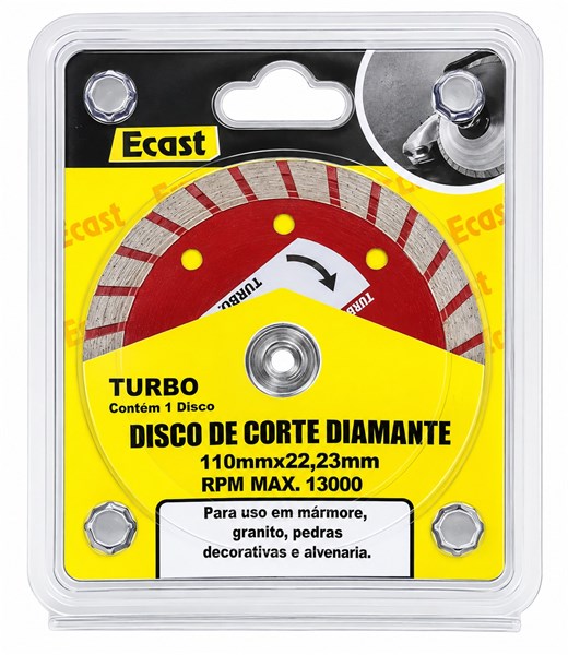 DISCO DIAMANTADO TURBO 110X22,23MM 11,5X11,5CM