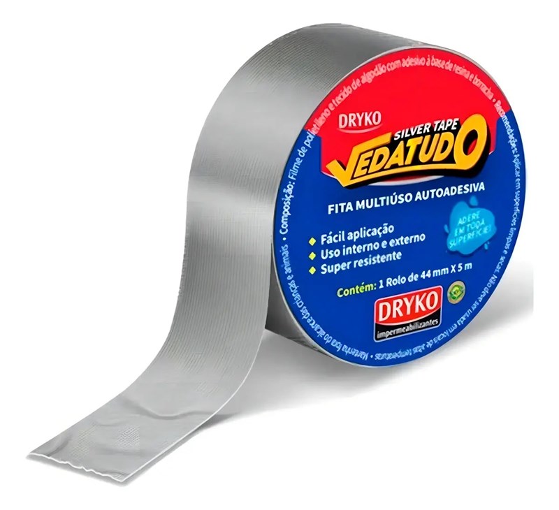 FITA SILVER TAPE 44MM 5M CINZA 9X9X8CM