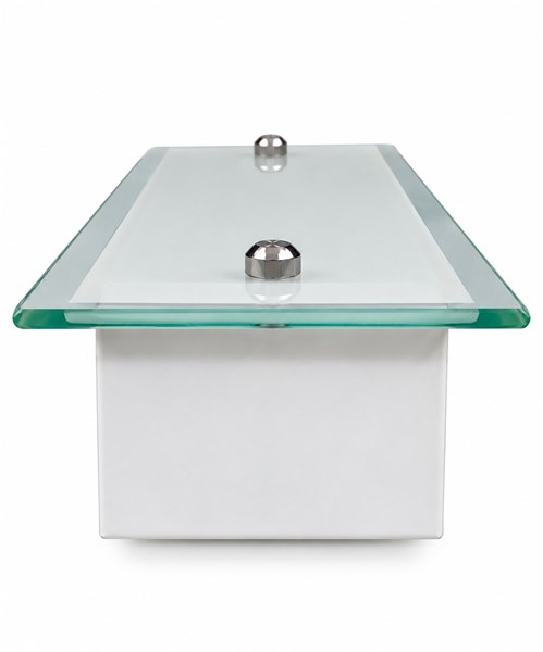 ARANDELA CAMARIM VIDROS LATERAIS BRANCO LISO 32X12X7,5CM