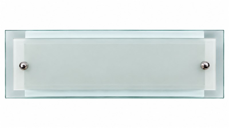 ARANDELA CAMARIM VIDROS LATERAIS BRANCO LISO 32X12X7,5CM