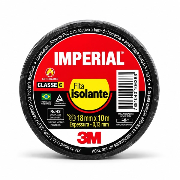 FITA ISOLANTE IMPERIAL 10M 18MM 6X6X2CM