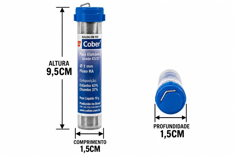SOLDA BEST TUBO 1MM 22G 1,5X9,5X1,5CM