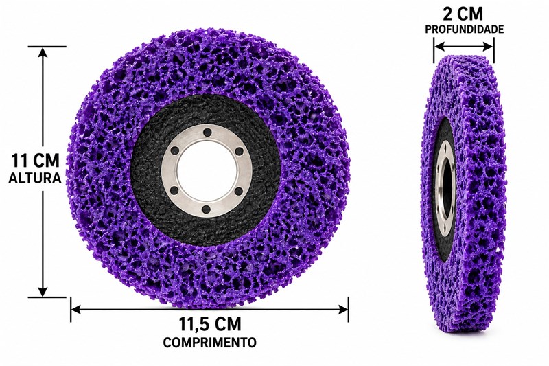 DISCO STRIP DISK NYLON ROXO 115X22MM 11,5X11X9,5CM