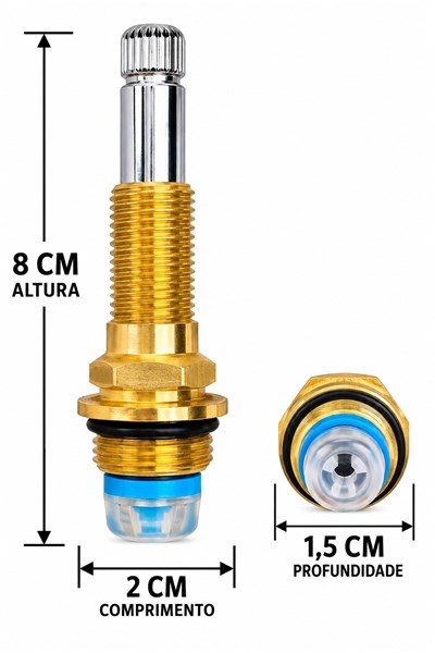 REPARO COMPLETO PARA REGISTRO DE PRESSÃO CHUVEIRO 2X8X1,5CM