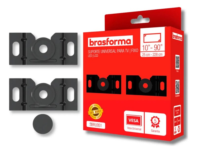 SUPORTE TV FIXO 10 A 90'' 8X3X3CM