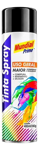 SPRAY PRETO BRILHANTE 400ML 5,5X24,5X5,5CM