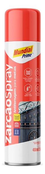 ZARCAO SPRAY LARANJA ANTIFERRUGEM 400ML 5,5X24,5X5,5CM