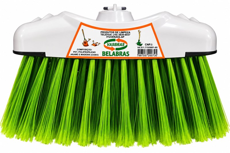 VASSOURA BELABRAS VERDE C/CABO 23X15X4,5CM