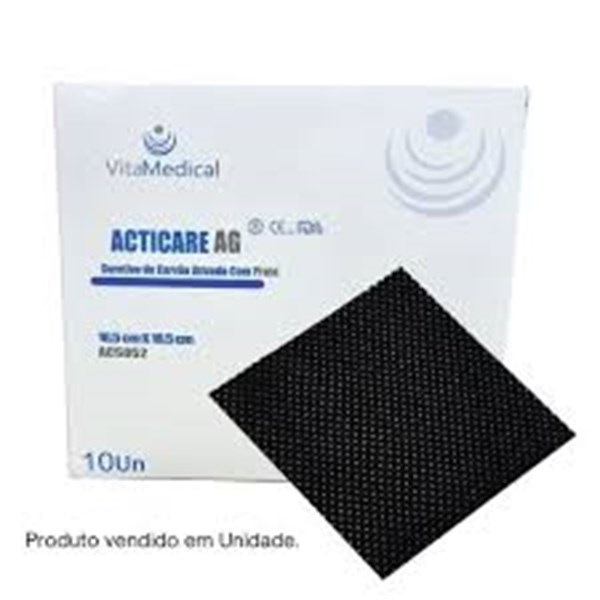 CURATIVO CARVAO ATIVADO COM PRATA 10,5 X 10,5 CM