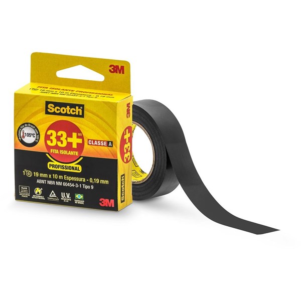 Fita Isolante 33+ Nova 3M 10 Metros Profissonal