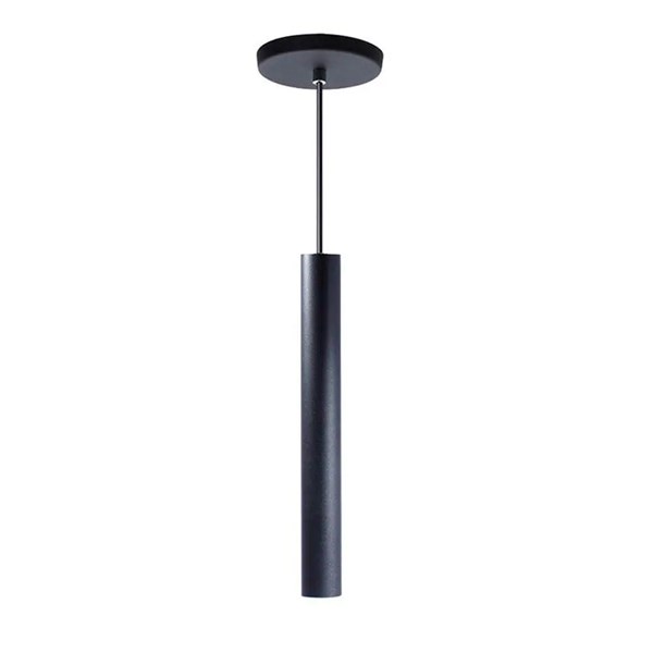 PENDENTE ALUMINIO TUBE 30CM PRETO MR11