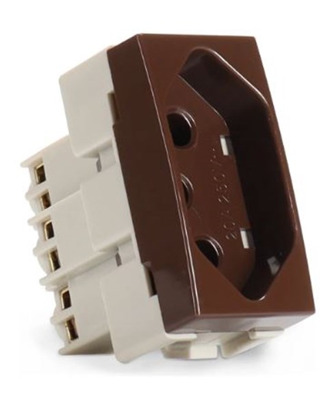 Modulo De Tomada 2P+T 20A-250V MARROM SLEEK