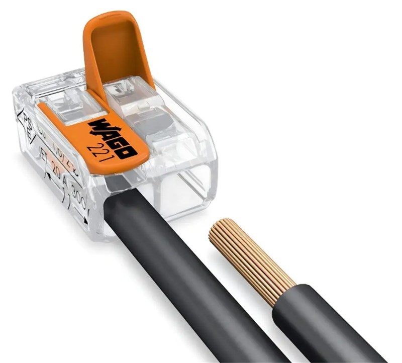 Conector Wago 2 Polos 221-412 4mm Unidade