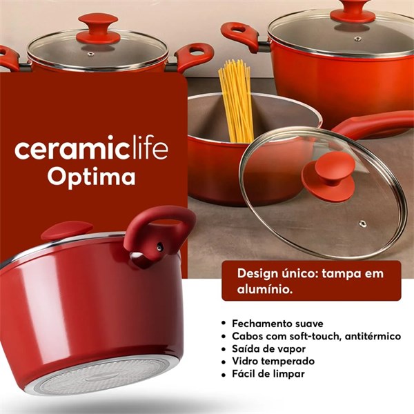 CONJUNTO  PANELAS 5PCS  OPTIMA C/INDUÇAO