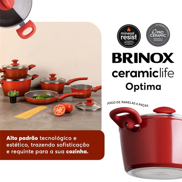 CONJUNTO  PANELAS 5PCS  OPTIMA C/INDUÇAO
