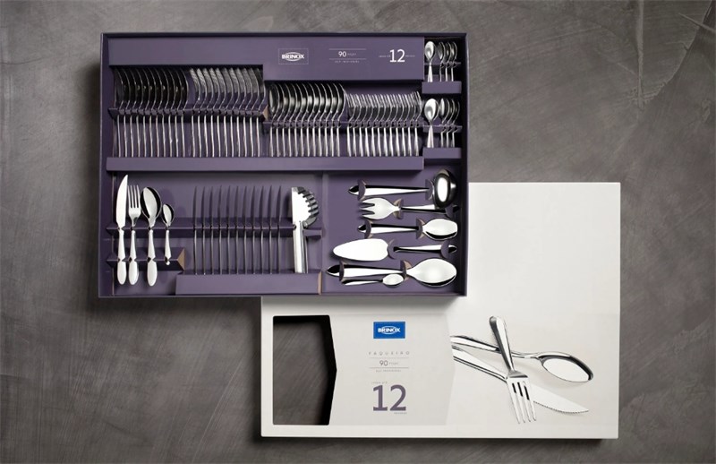 Faqueiro Brinox Bellagio 90 Peças Aço Inoxidável