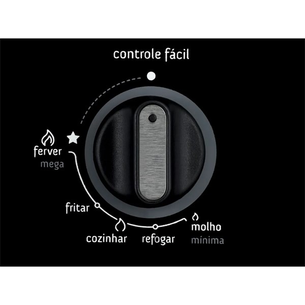Cooktop Consul 5 Bocas Preto com Mesa de Vidro e Botão Controle Fácil - Bivolt