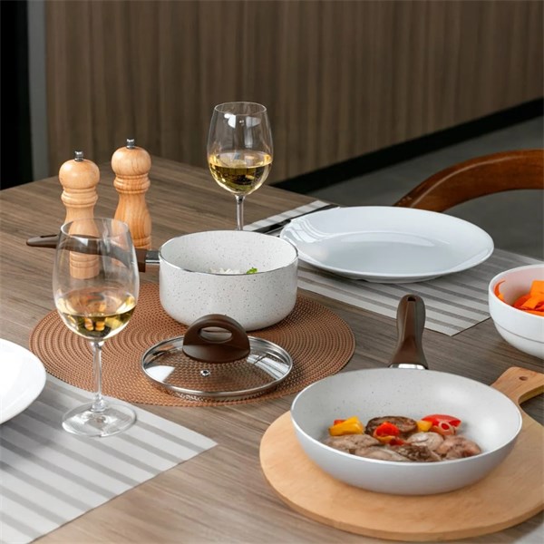 Conjunto de Panelas 5 Peças Smart Plus com Indução (Cor Vanilla)