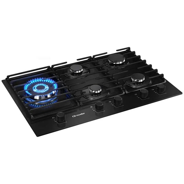 Cooktop Mueller 5 Bocas Tripla Chama MCG5BM: Potência e Design Premium