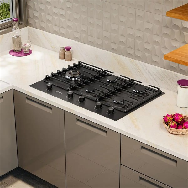 Cooktop Mueller 5 Bocas Tripla Chama MCG5BM: Potência e Design Premium