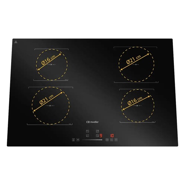 Cooktop de Indução Mueller MCN4BL Super Turbo: Tecnologia e Espaço de sobra