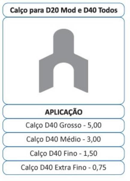 CALÇO D40 GROSSO 5,0 MM